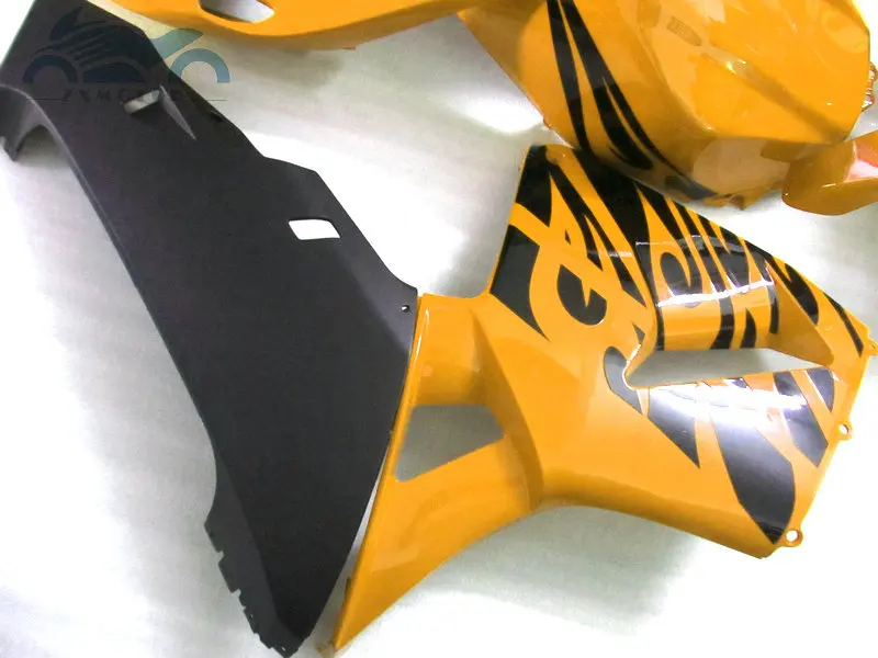 Пользовательский комплект обтекателя впрыска, пригодный для Honda CBR600RR 2005 2006 CBR 600 RR 05 06 Желтый Черный Замена обтекателей наборы JK28