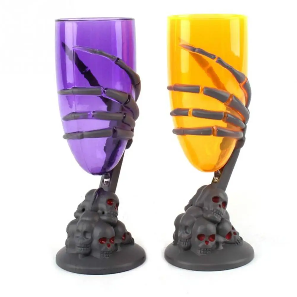 

Halloween Glowing Wine Cup LED Scary Ghost Claw Cup Goblet Bright Wine Glass Glow Drinkware Party Festival KTV Dress Up Props