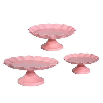 

Pink Cake Stand Cake Tray Metal Iron Cake Tool Waterproof Dessert Plate Baking Tool Candy Decoration Party Baking Dish