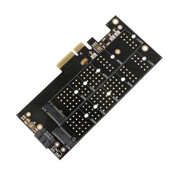 

Dual Port Desktop NGFF M.2 B + M Key SSD to PCI Express PCI-E 4X Adapter Card