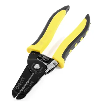 

uxcell Electrician Yellow Black Plastic Grip Cable Wire Cutter Crimping Stripper Tool