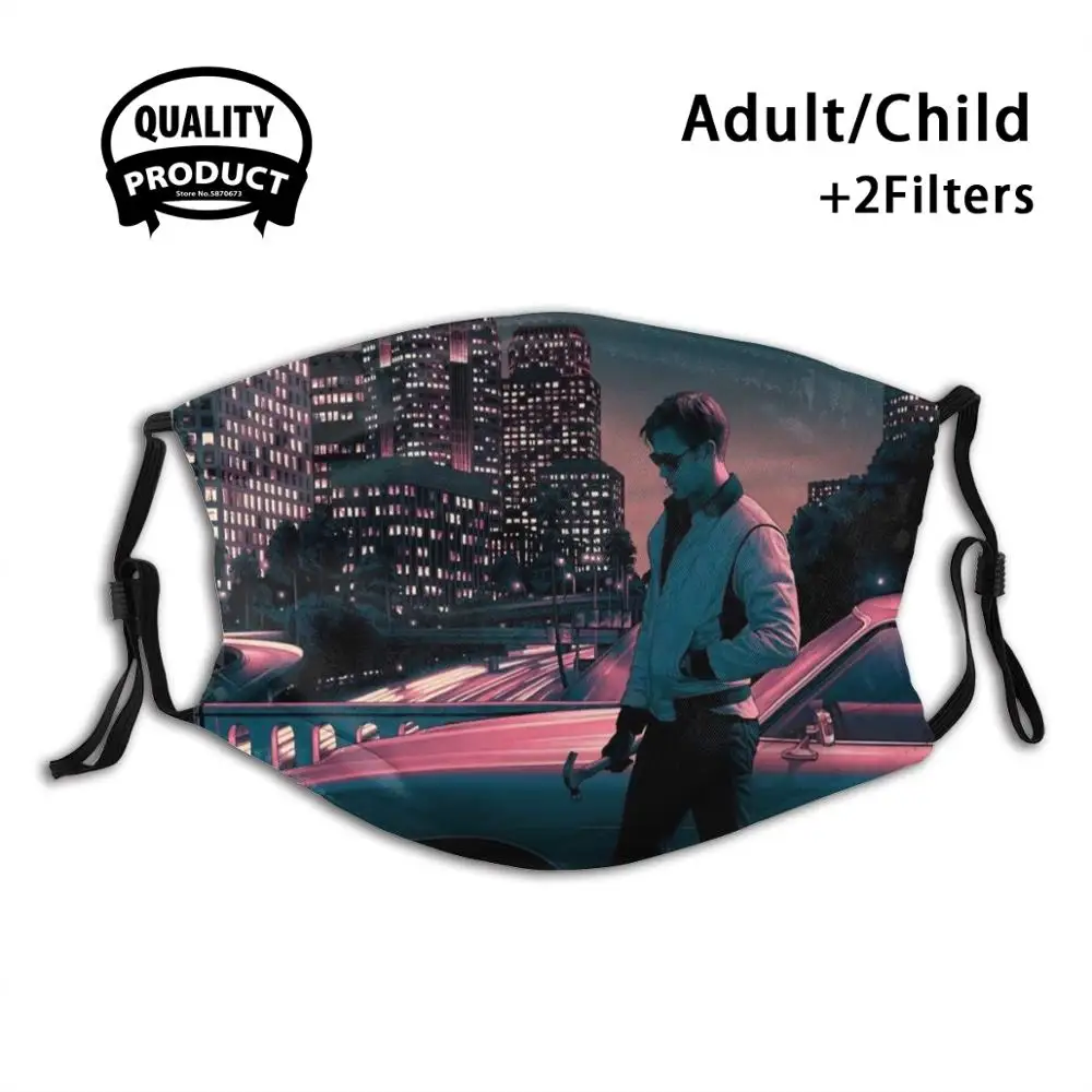 

Drive 2011 Poster Reusable Mouth Mask Filter Cool Kawaii Funny Custom Design Masks Drive Nicholas Winding Refn Ryan Gosling