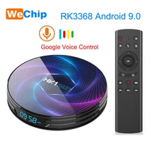 Wechip HK1MAX+ Восьмиядерный Android 9,0 Smart tv Box 4 Гб RK3368PRO HK1 MAX Plus 1080P H.265 2,4G/5G Wifi BT 4,0 1000M телеприставка