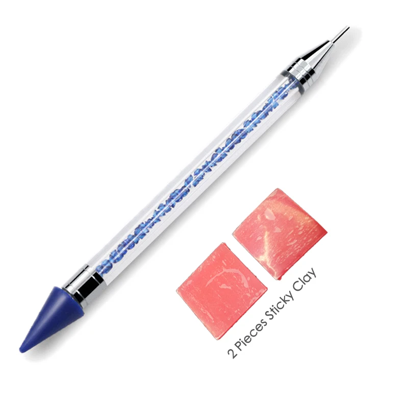 1set/lot quality Crystal Pen picking up Rhinestones Gems Sticky Wax Pencil DIY Tools for Nail art Cloth Diamond Picker Painting 