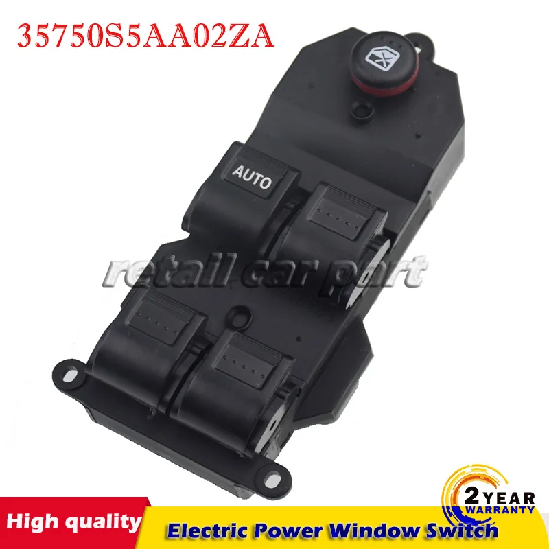 Новый черный Электрический переключатель стеклоподъемника для honda Civic 2001 2005 CRV 2002