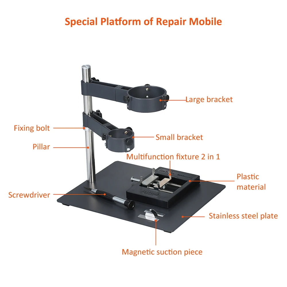 

Hot F-202 Soldering Repair Platform Hot Air Heat Gun Clamp Bracket Holder Stand for BGA Rework Reballing Station