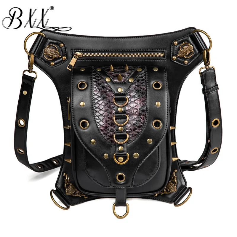 BXX/СТИМ панк Chestpack Ретро сумка через плечо рок для мужчин и женщин Готический