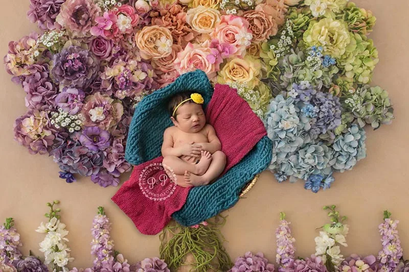 Photography Backdrop Abstract Texture Flowers Floral Newborn Kids Portrait Birthday Background for Photo Studio-150X100CM