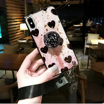 ケースiphone 11 xr 7 8 11プロmax x xs最大プラス6 6sカバーソフトラインストーンgoid箔キックスタンドとベルト