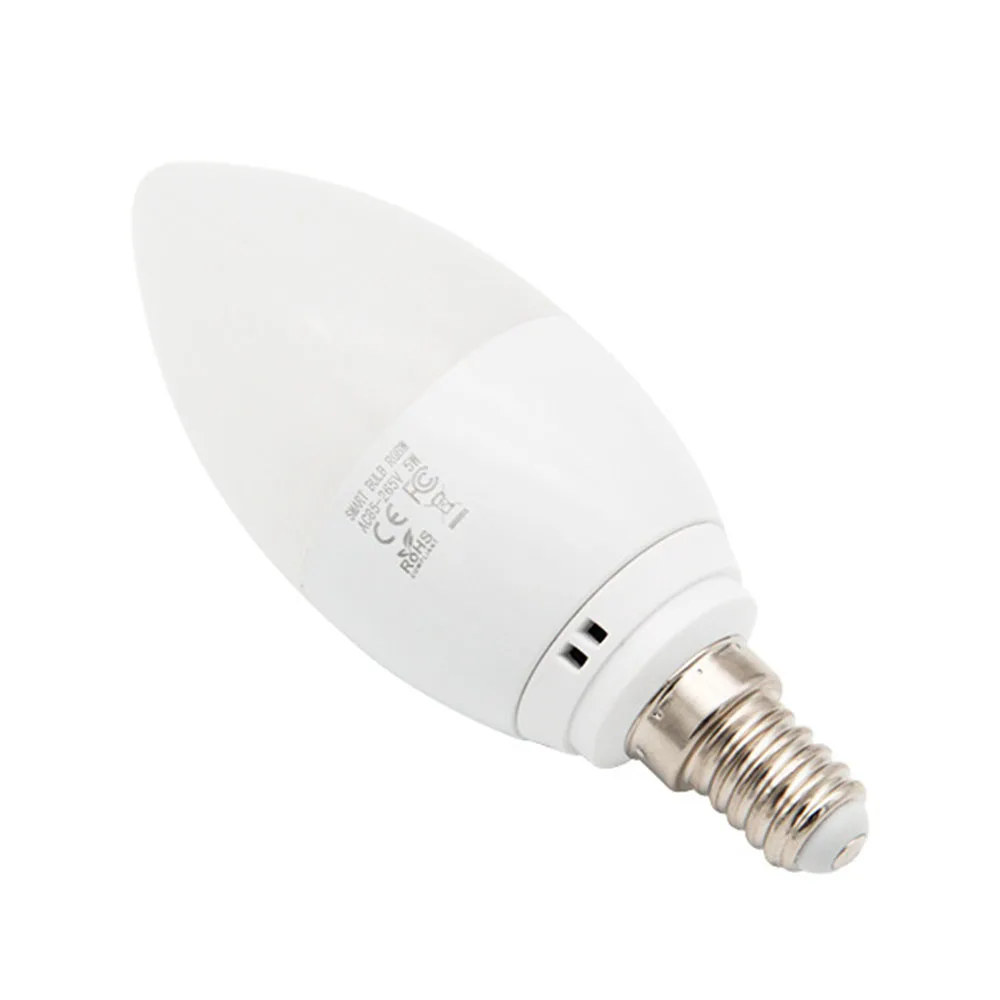 New Smart WiFi Candle Bulb E14 RGB Bulb Support Smart Speaker Voice Control Smart Home Automation Modules