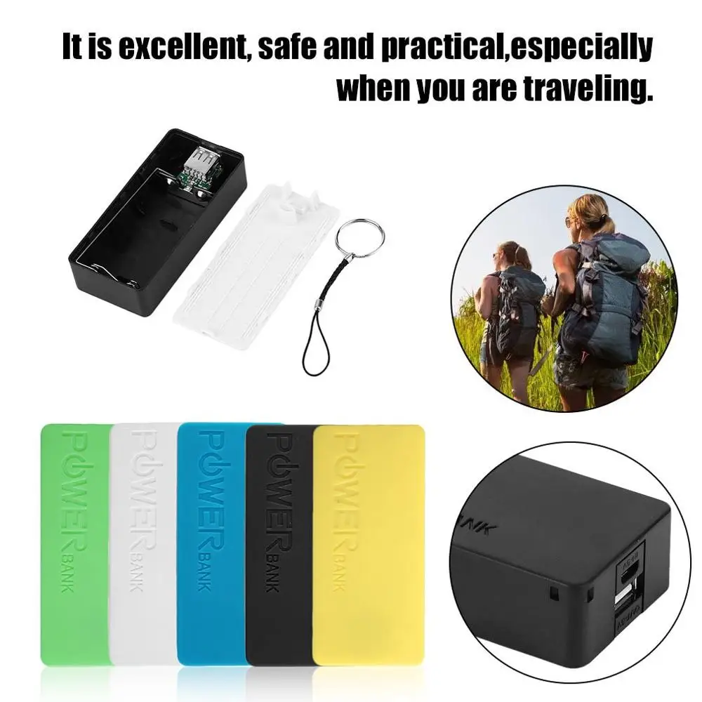 

100pcs black 5600mAh 5V USB DIY Powerbank Case Portable External Battery Storage Box Power Bank Case For Mobile Phones