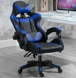 Chaise de bureau ergonomique pivotante en cuir, fauteuil de Gaming, de bureau, de bureau, de maison, de patron, inclinable 