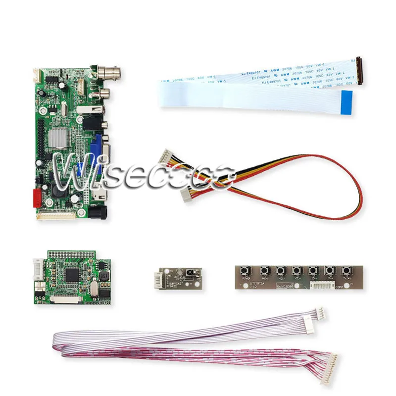 Wisecoco 15,6 дюймов 1920x1080 FHD ЖК-экран матовый ips дисплей Hdmi LVDS VGA AV Edp 30 контактов плата контроллера ноутбука ЖК-панель