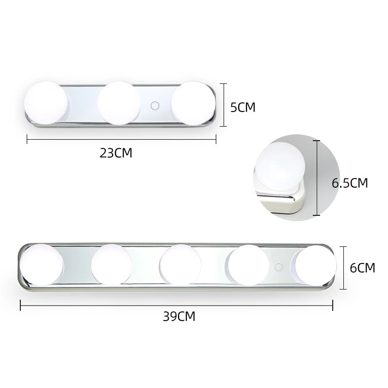 Led Lampe LED Pour Miroir De Maquillage ,USB, Variateur De Lumière