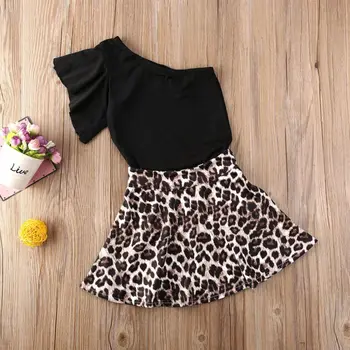 

UK 2PCS Newborn Toddler Kids Baby Girls Dress Leopard Animal Print Dress Clothes
