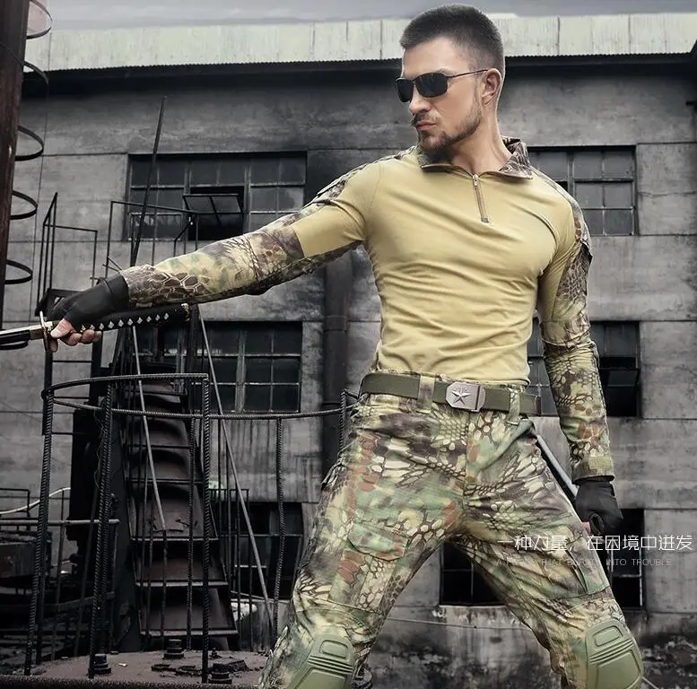 Унисекс, камуфляжная форма Frogman, военная, боевая, камуфляжная одежда, для охоты, стрельбы, CS Ghillie, костюм