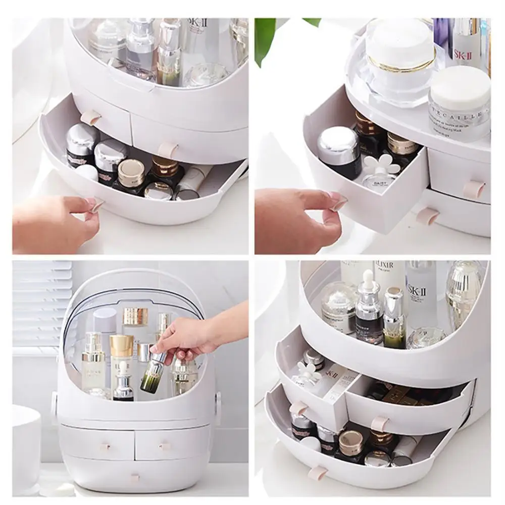  1.5kg Large Capacity Cosmetic Storage Box Drawer Makeup Organizer Dressing Table Skin Care Rack Hou