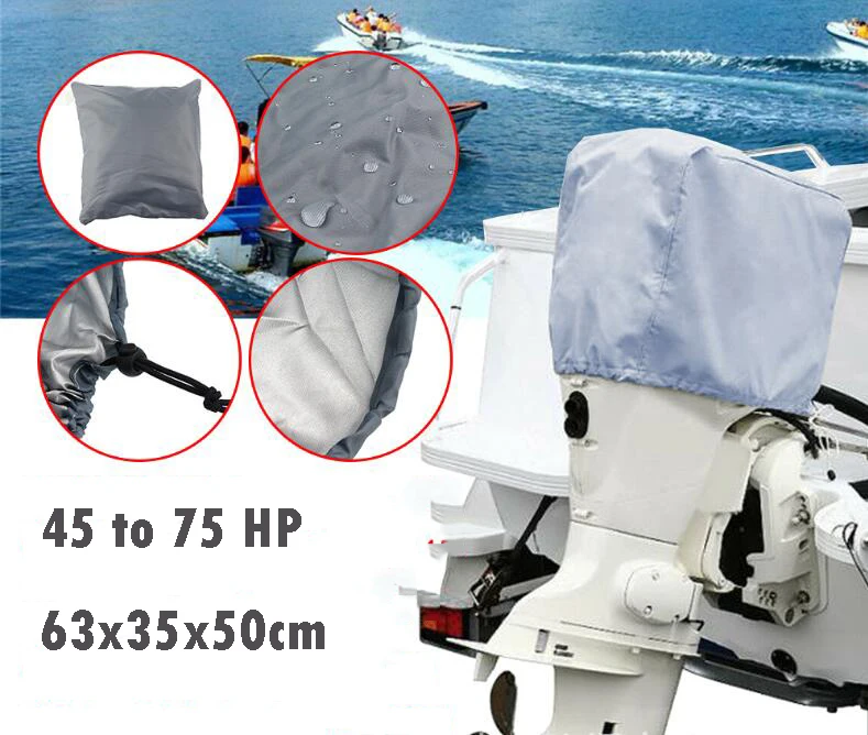 Водонепроницаемый 5 до 300 hp серый 210D крышка моторного отсека лодка Крышка двигателя внешний мотор для лодки Крышка 1 шт