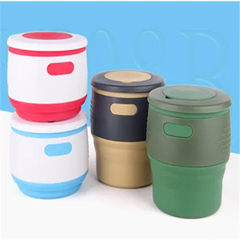 

Multi-Purpose 300-400ml Outdoor Travel Folding Cup Fashion Popular Coffee Mug Portable Retractable Drinking Set Healthy Gift Cup