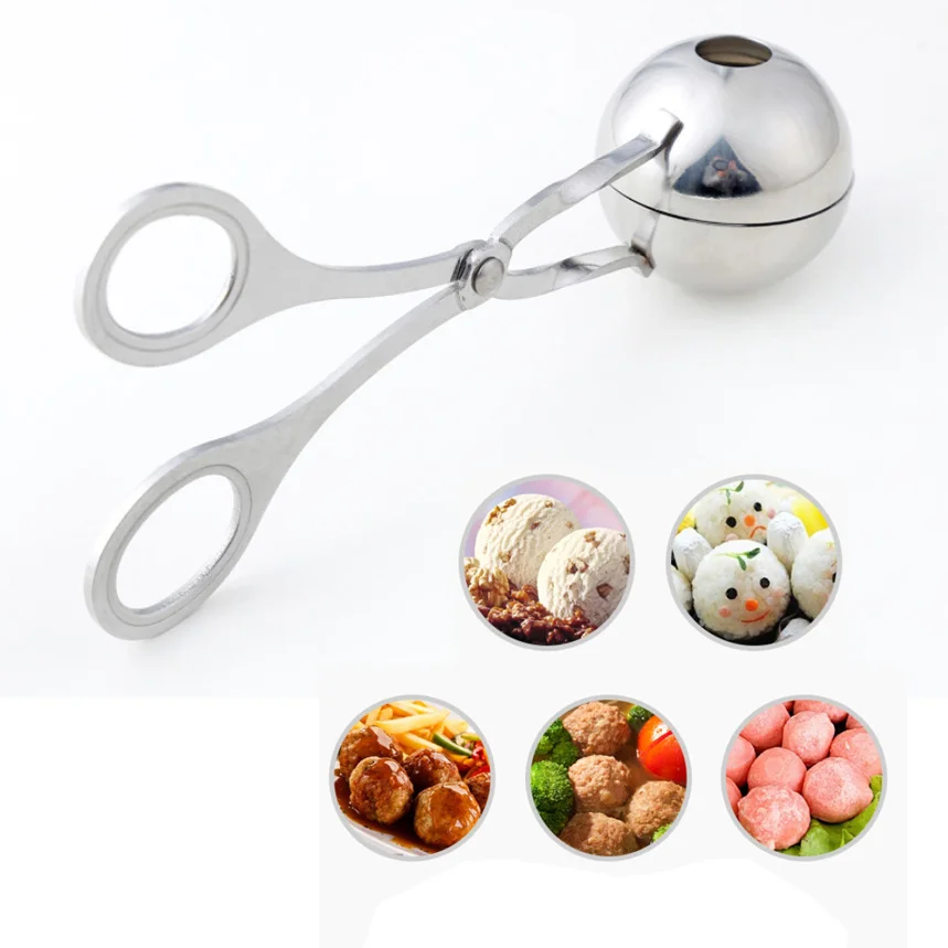

Creative Meatball Mold Stainless Steel Meat Ball Maker Long Handle Fish Ball Making Device Kitchen Accessories Ice Cream Maker