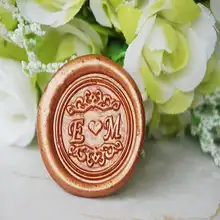 На заказ двойной 2 инициалов именной, буква штамп/Свадебный Воск печать пользовательские приглашения конверт