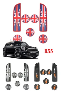 

Car Water Cup Gate Slot Mats Silicone Anti-slip Pad Union Jack for BMW MINI Cooper One d JCW R55 R56 Clubman Car Accessories
