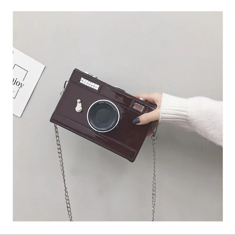 

Free Shipping 2019 Personalized Design Fashion Camera Shape Clutch Nubuck Shoulder Bag Ladies Casual Mini Messenger Bag Purse