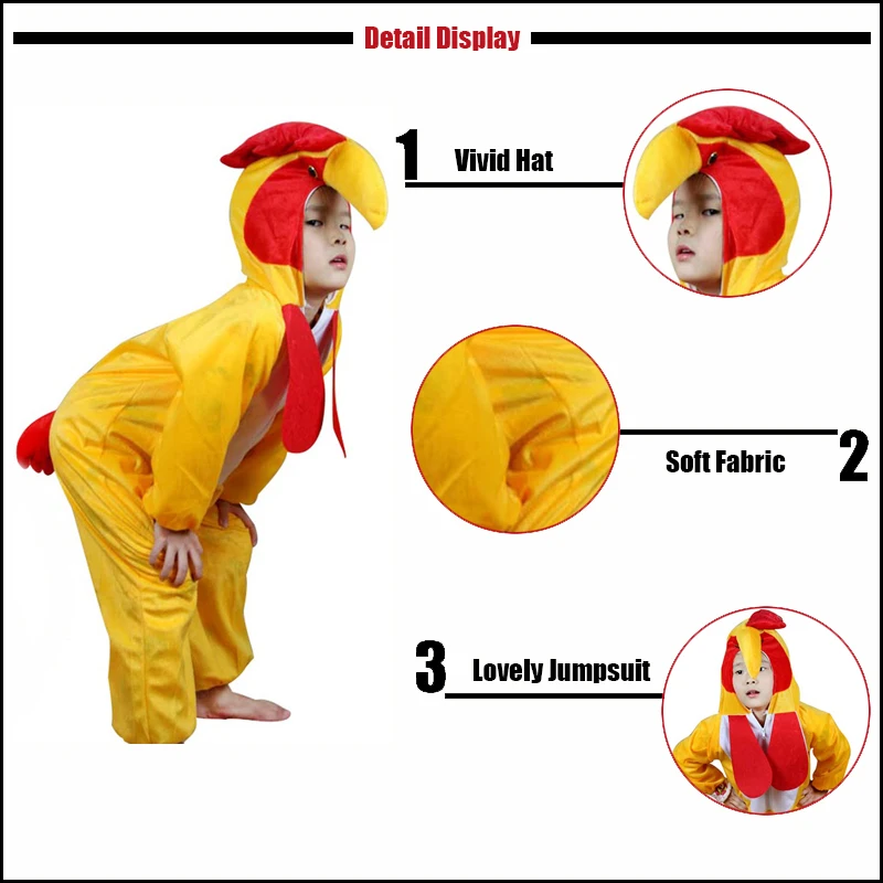 Kids Cartoon Animals Yellow Cock Costumes Boys Girl Halloween Cosplay Costume Anime Disfraces Dress Up Role Play Jumpsuit Kids Cartoon Animals Yellow Cock Costumes Boys Girl Halloween Cosplay Costume Anime Disfraces Dress Up Role Play Jumpsuit