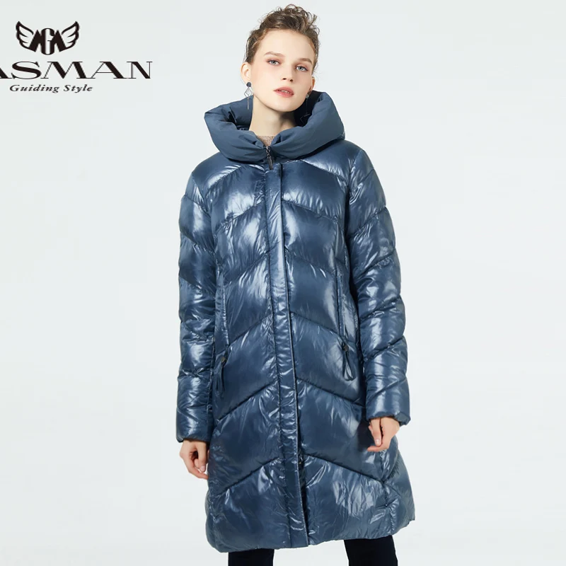 736(BLUE) GASMAN брендовые модные толстые женские зимние пуховики с капюшоном женские куртки новые зимние женские пальто партки большой размер 5XL 6XL - Цвет: 736(BLUE)