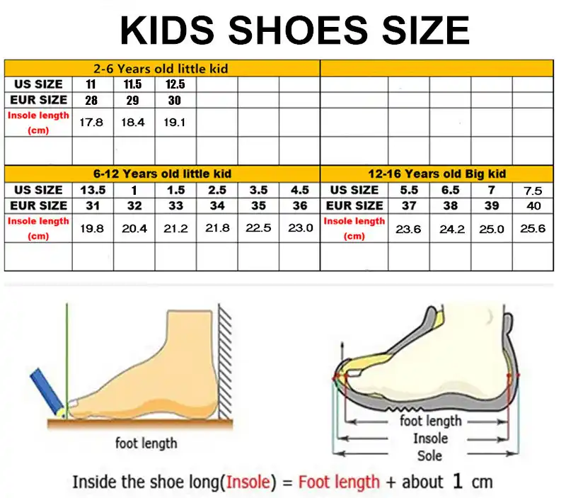 girls to boys shoe size