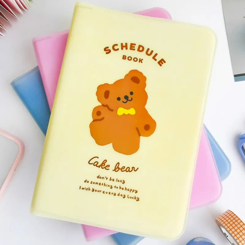 

Colorful 2021 Cartoon Cake Bear Theme Colors Schedule Book 180P Undated Monthly Daily Plan+Check List Notebook 19*13cm