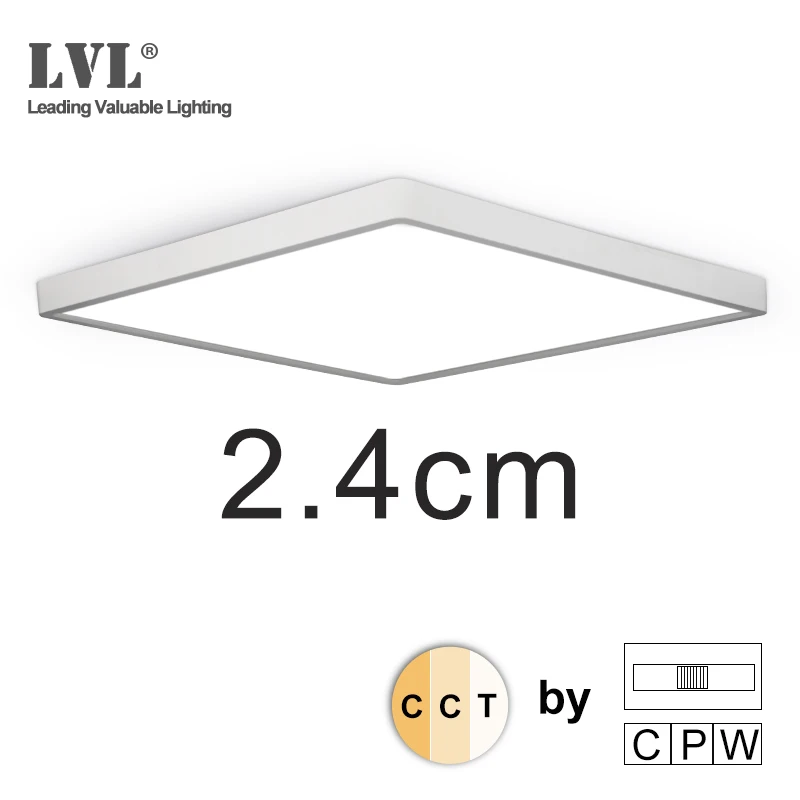 LED Modern Square Ceiling Light 45W 220V 5000K 4000K 2800K 3 Colors For Kitchen Bedroom Bathroom Lamps Ultrathin Ceiling Lamp