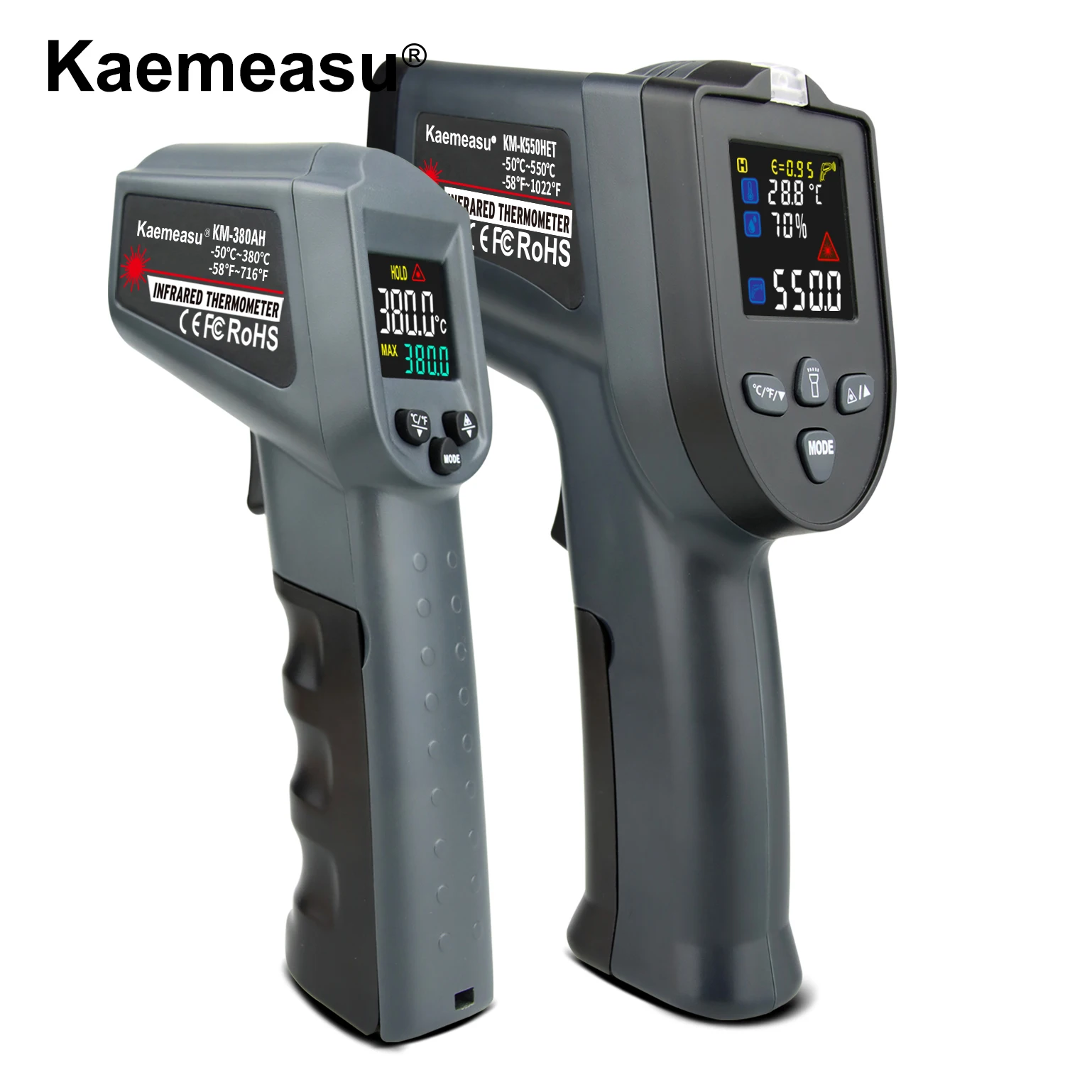 LCD Digital Infrared Laser Thermometer Kitchen Temperature Gun Pyrometer Industrial Outdoor With Type K thermocouple | Инструменты