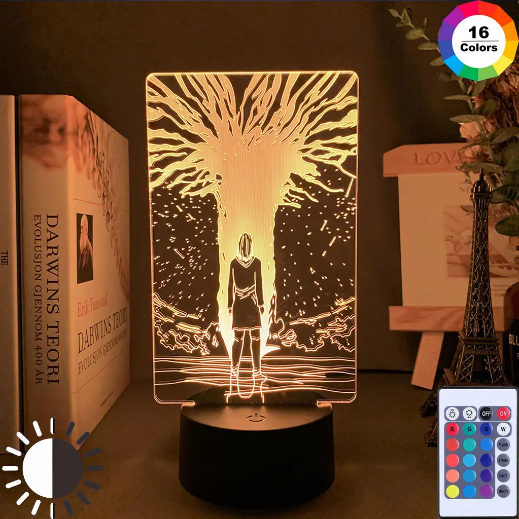 3d Lamp Attack on NIghtLight for Bedroom Decor Kids Child Toys Gift LED Table Night Light Titan Bedside Sensor Xmas Birthday | Лампы и