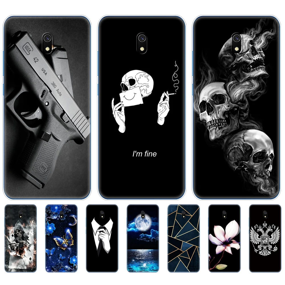 Силиконовый чехол для xiaomi redmi 8a чехлы с полной защитой мягкая задняя крышка из ТПУ бампер hongmi телефона сумка