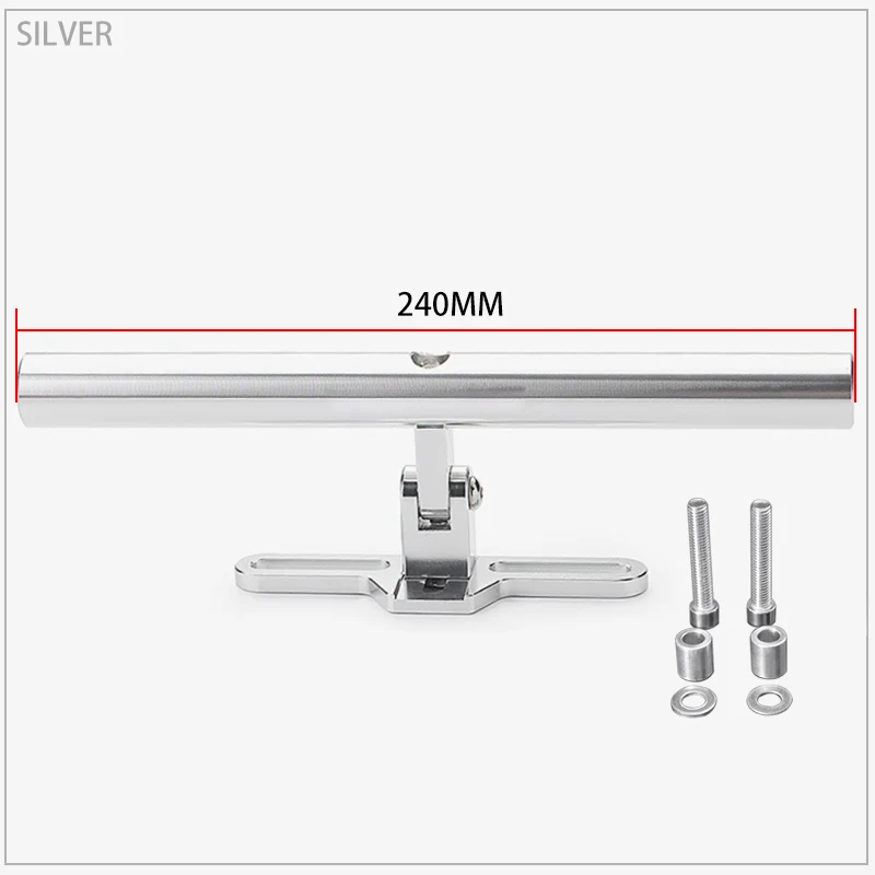 Универсальный Мотоцикл Скутер расширение бар Многофункциональный мотоцикл передняя бар держатель телефона фары монтажный кронштейн - Цвет: Silver 1