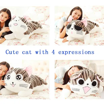 

4 Styles Cat Plush Toys Cat Stuffed Doll Soft Animal Dolls Cheese Cat Stuffed Toys Dolls Pillow Cushion for Kids Wedding Gift