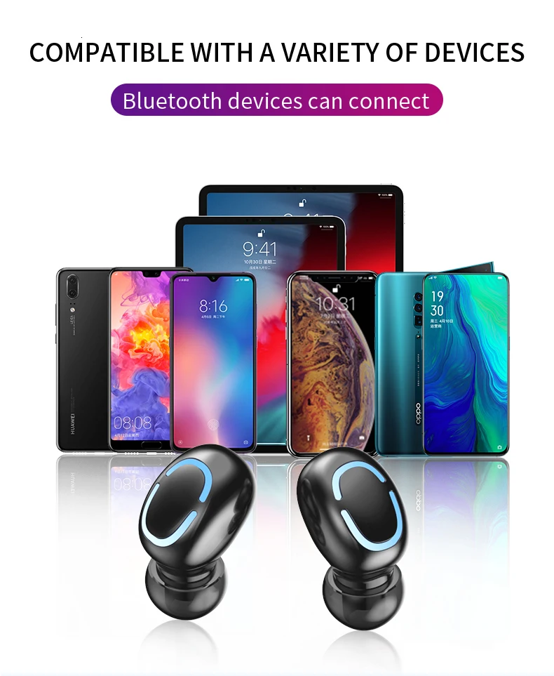 Настоящие Bluetooth 5,0 наушники TWS беспроводные наушники спортивные наушники с громкой связью 3D стерео игровая гарнитура с микрофоном зарядная коробка