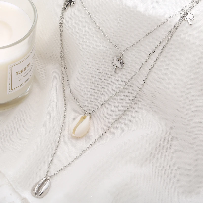 Модное ожерелье s простое богемное ожерелье из ракушек натуральный Летний Пляжный чокер подвеска ювелирное изделие для женщин подарок для девушек