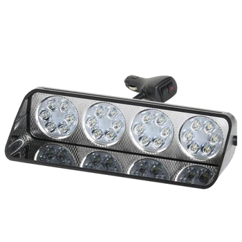 

24 Led Emergency Warning Car Truck Dash Windshield Flash Strobe Light, High Intensity 18 Modes With Suction Cups For Interior Ro