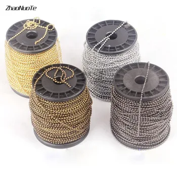 

70 Meters One Roll Bead Chain Zipper Pull Switch Accessories for Fan Wall LED Light Hanging Line Lighting Decoration DIY Fitting