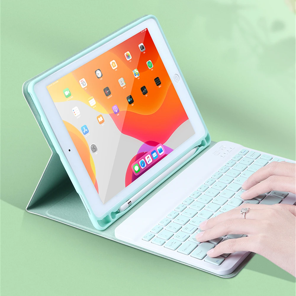 Чехол для клавиатуры iPad 9 7 2017 2018 10 2 6 й чехол Bluetooth Air 1 3 Pro 5 11 клавиатуры|Чехлы