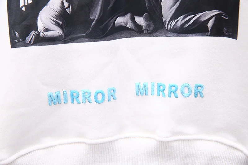 19ss Off-White OW для мужчин и женщин, для влюбленных, картина маслом, модные хлопковые повседневные худи с круглым вырезом, толстовка с капюшоном, свободная куртка, пуловер