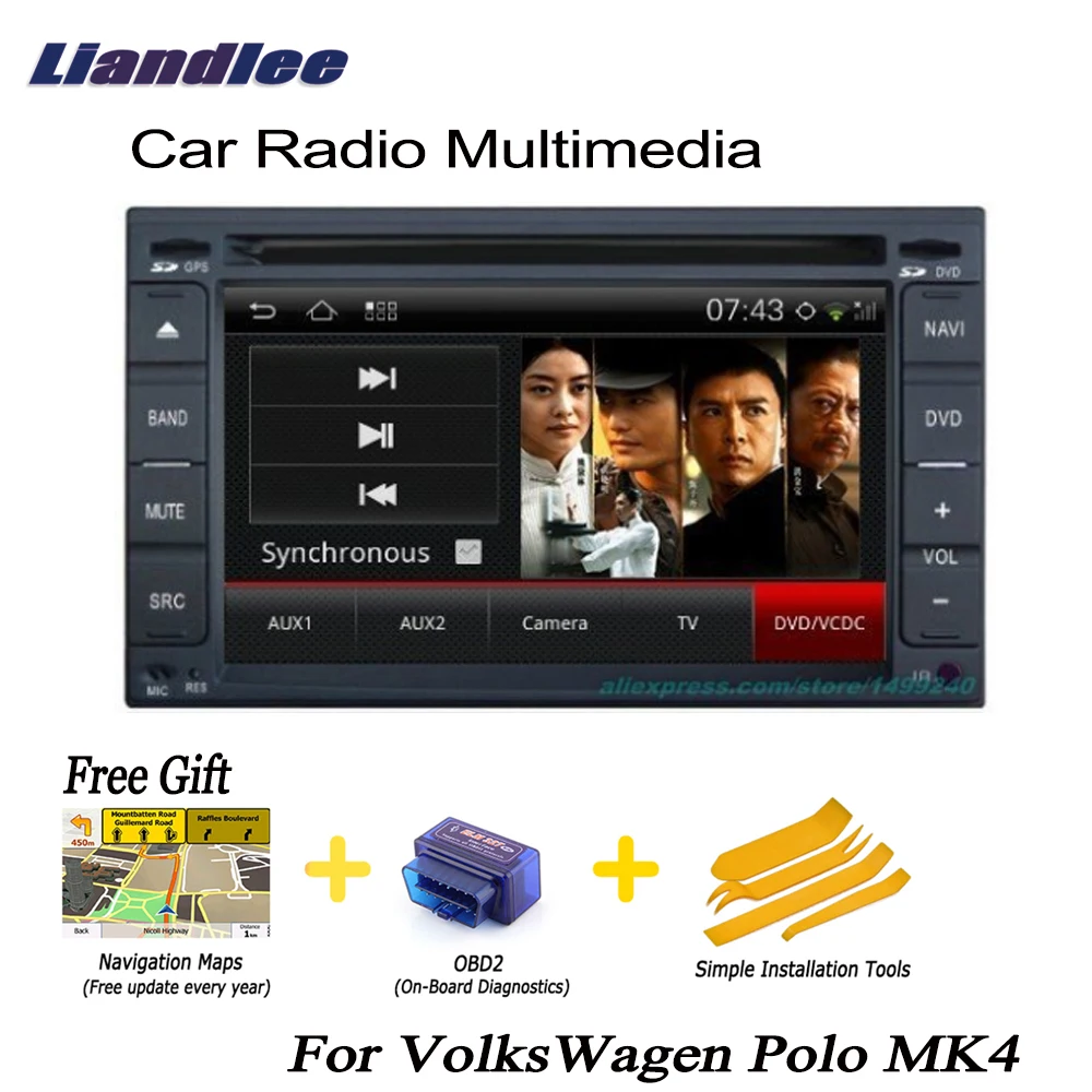 Liandlee для VolksWagen VW Polo MK4 2005 ~ 2009 2 Din Автомобильный Android радио GPS навигация карты CD DVD
