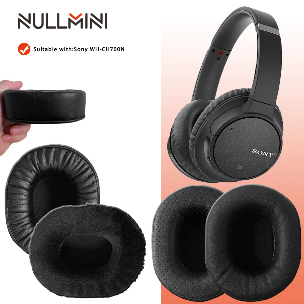 Сменные амбушюры NullMini для наушников Sony WH CH700N наушники из пены с эффектом памяти утолщенные кожаные