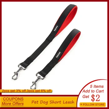 

Pet Dog Short Leash With Comfortable Padded Handle For Medium Large Dogs Reflective Pet Fibers Leashes For Walking Training
