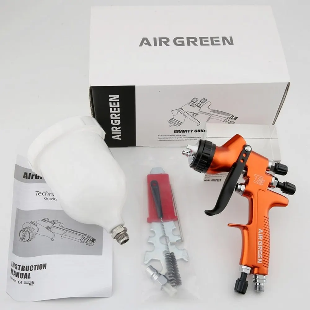 TE Spray Gun Nozzle Airbrush 1.3mm 600ml HVLP Paint Car Painting Furnitures DIY Kit Auto Repair Tool |