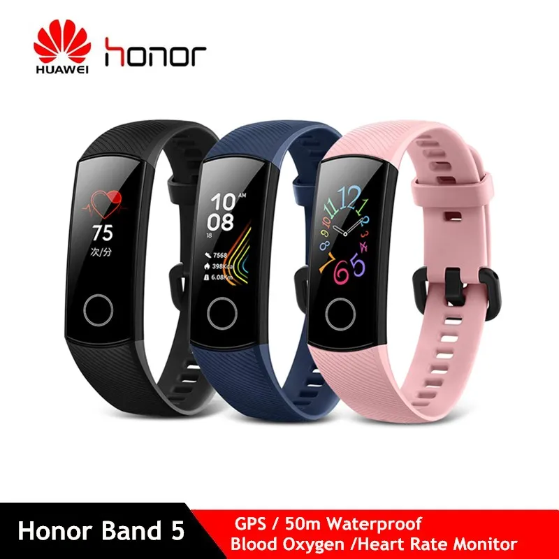 Смарт-браслет HUAWEI Honor Band 5 фитнес-трекер с кислородом пульсометром и AMOLED экраном