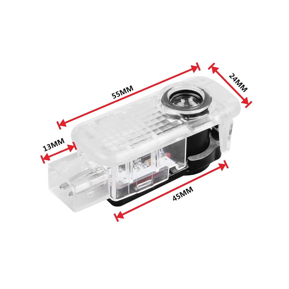  2x For AUDI Car Door LED CIRCLE Ghost Shadow Light Audi Logo Projector Courtesy Lights Auto Backlig - 32898238428