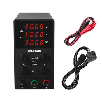 

4 Digits USB DC Lab Power Supply Adjustable 30V 10A 60V 5A 120V 3A Accurate Regulated Voltage Regulator Switching Bench Source